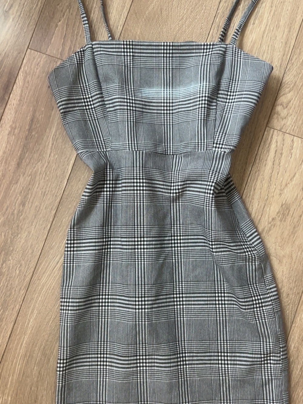 Gray Plaid Dress